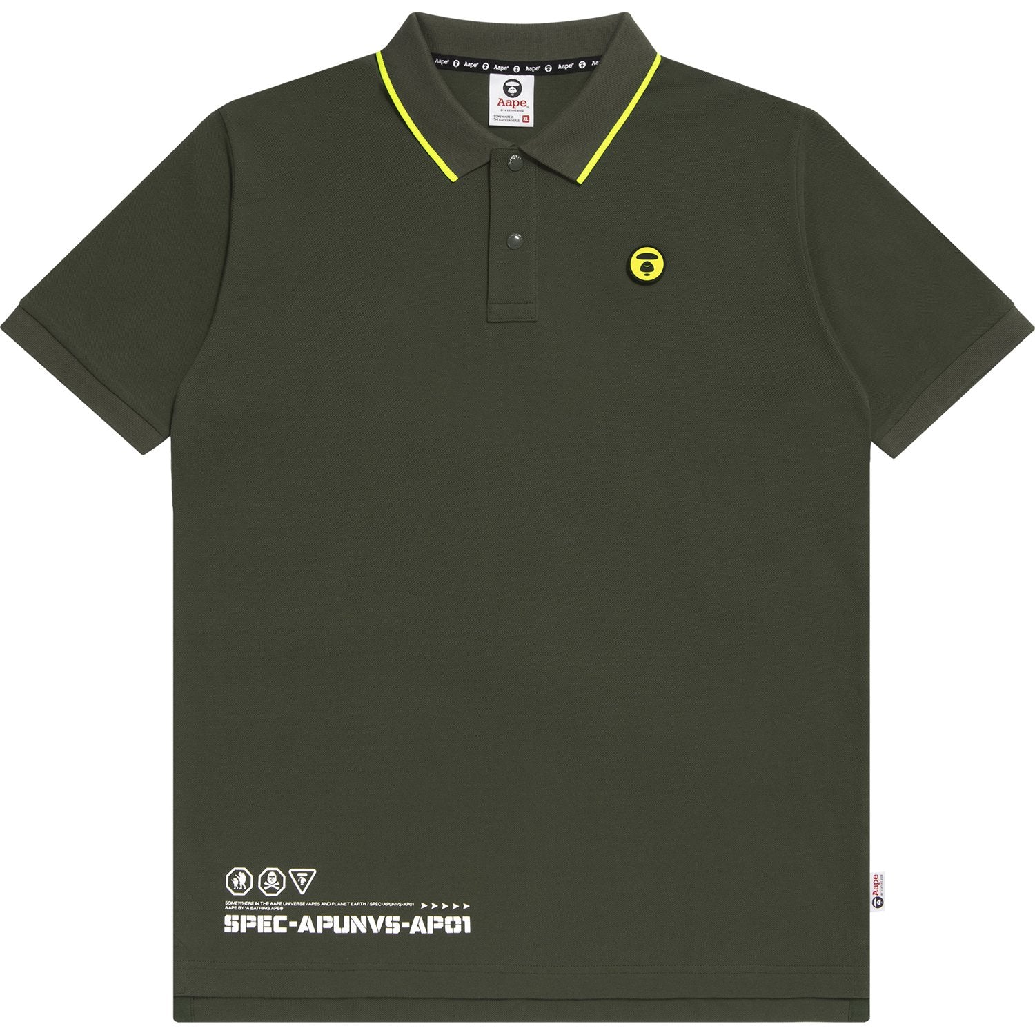 AAPE APE FACE BADGE POLO SHIRT