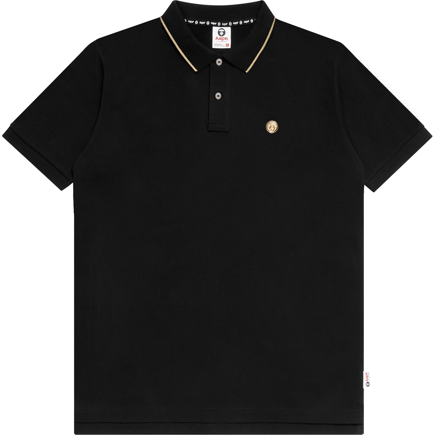 AAPE METALLIC LOGO PATCH POLO SHIRT