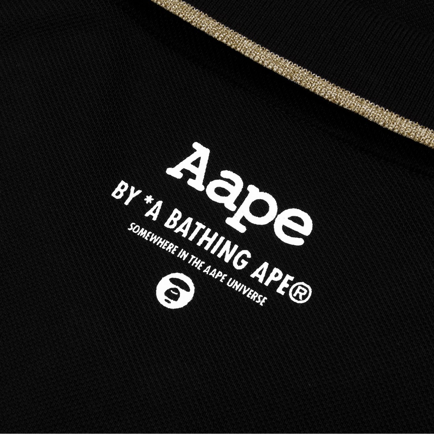 AAPE METALLIC LOGO PATCH POLO SHIRT