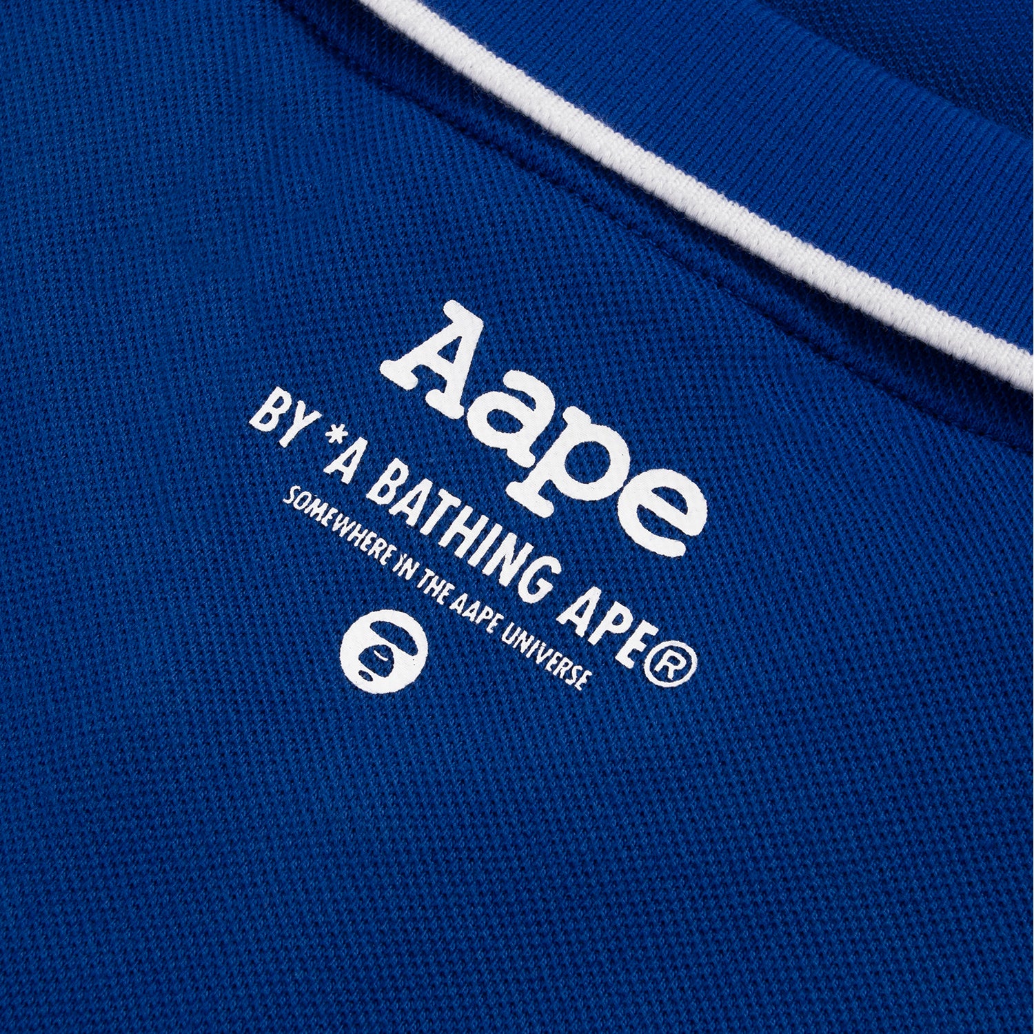 AAPE METALLIC LOGO PATCH POLO SHIRT