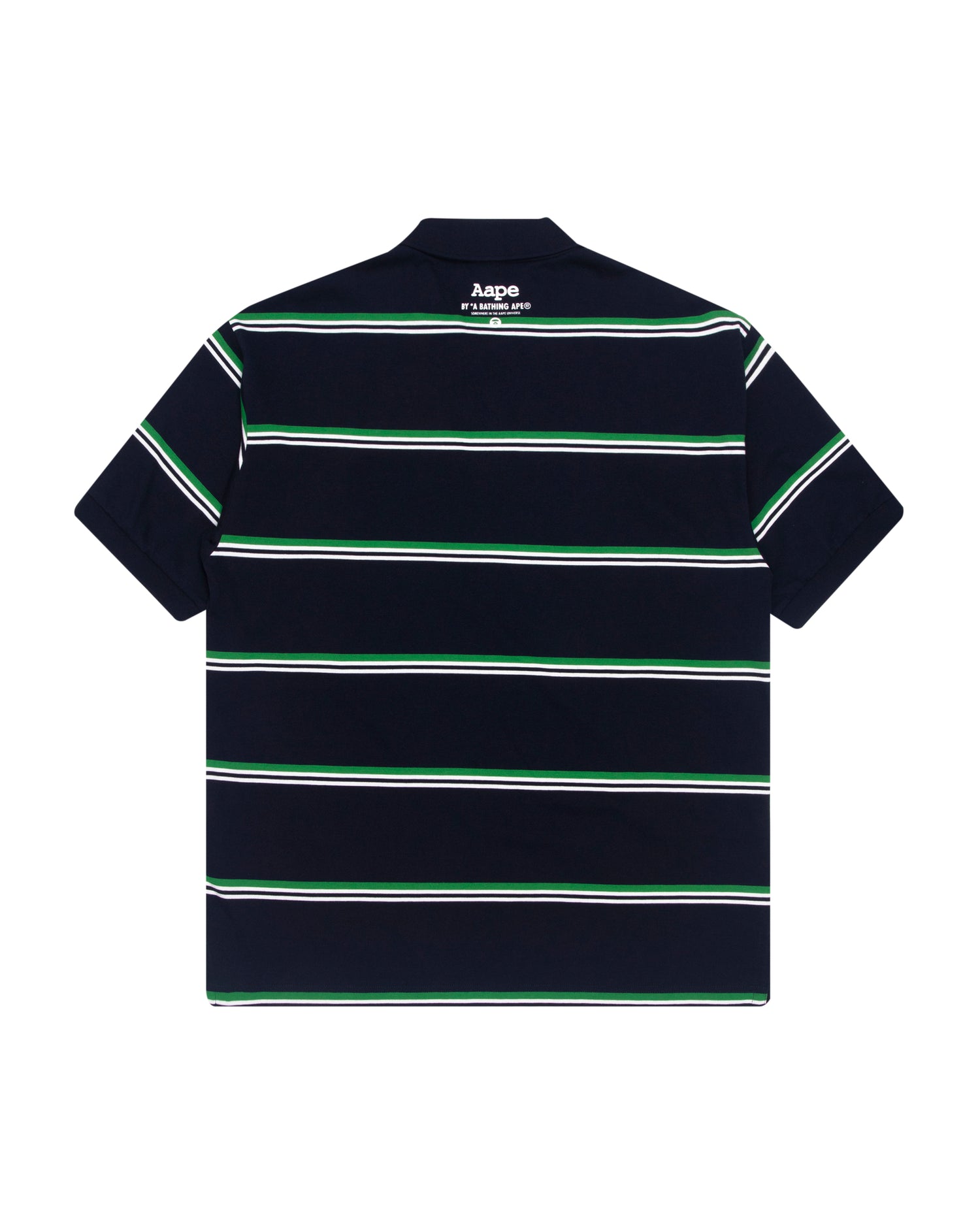 AAPE APE FACE STRIPED POLO SHIRT