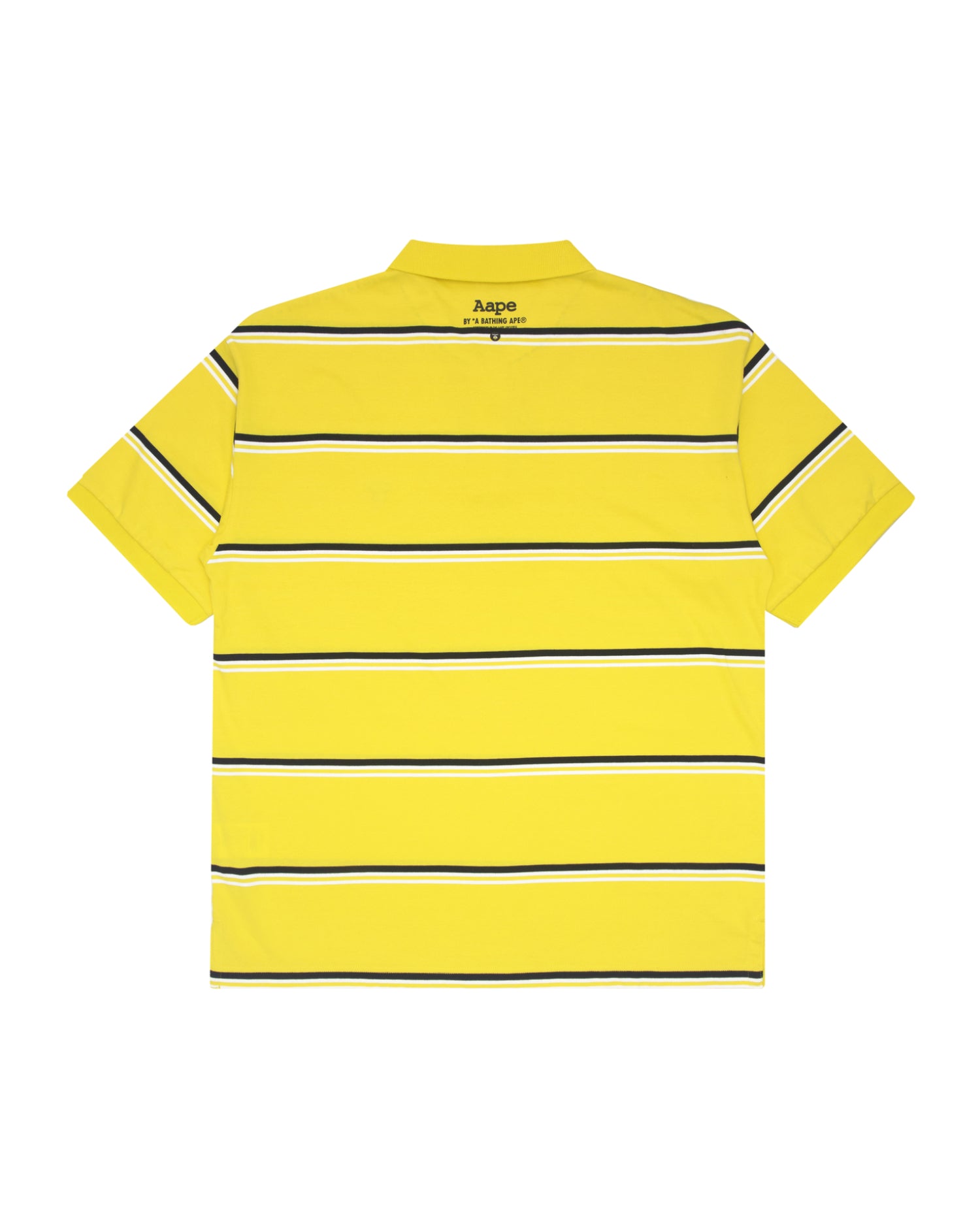 AAPE APE FACE STRIPED POLO SHIRT