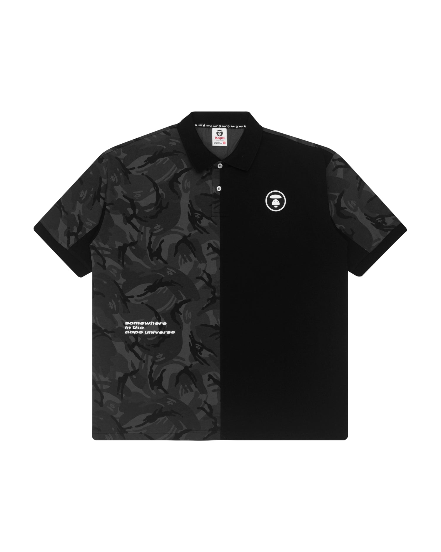 AAPE APE FACE CONTRAST CAMO POLO