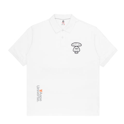 AAPE MOONFACE EMBROIDERED POLO