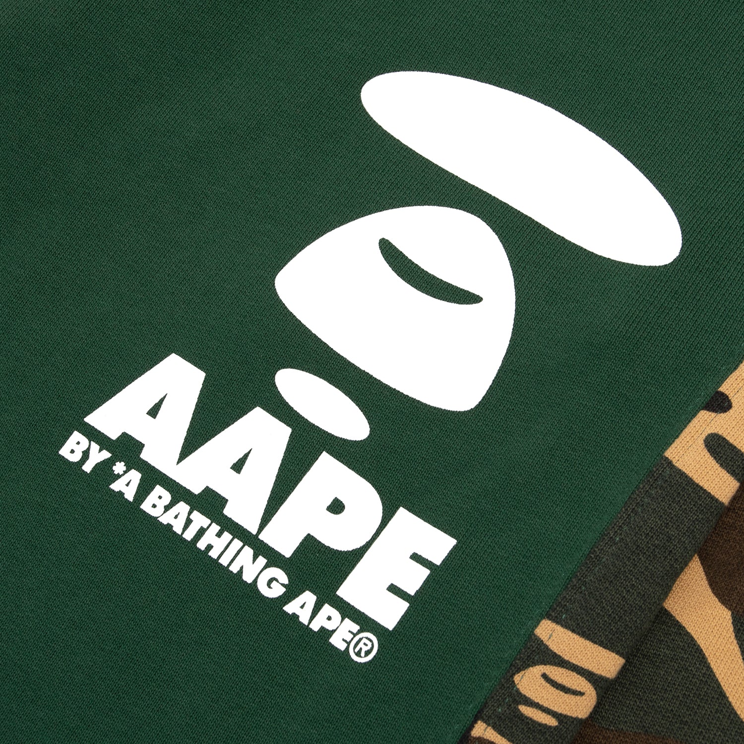 AAPE APE FACE CAMO PANELLED SWEATPANTS