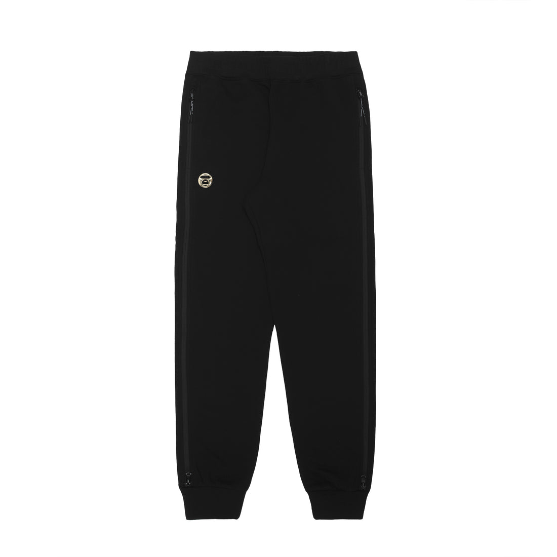 AAPE LOGO BADGE ZIPPER SWEATPANTS