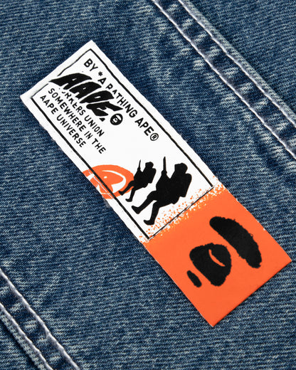 AAPE APE FACE DENIM COVERALLS