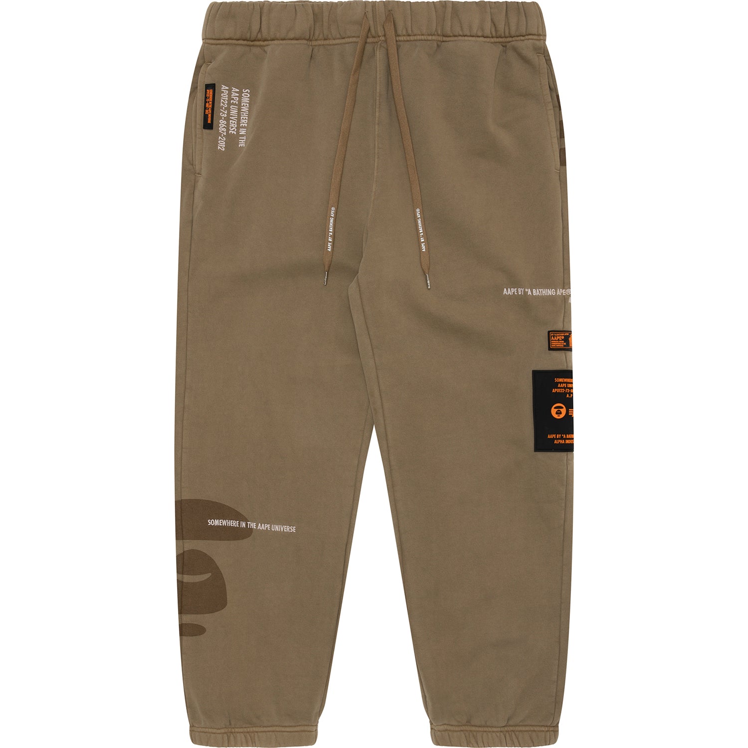 AAPE X ALPHA INDUSTRIES MOONFACE FLEECE SWEATPANTS