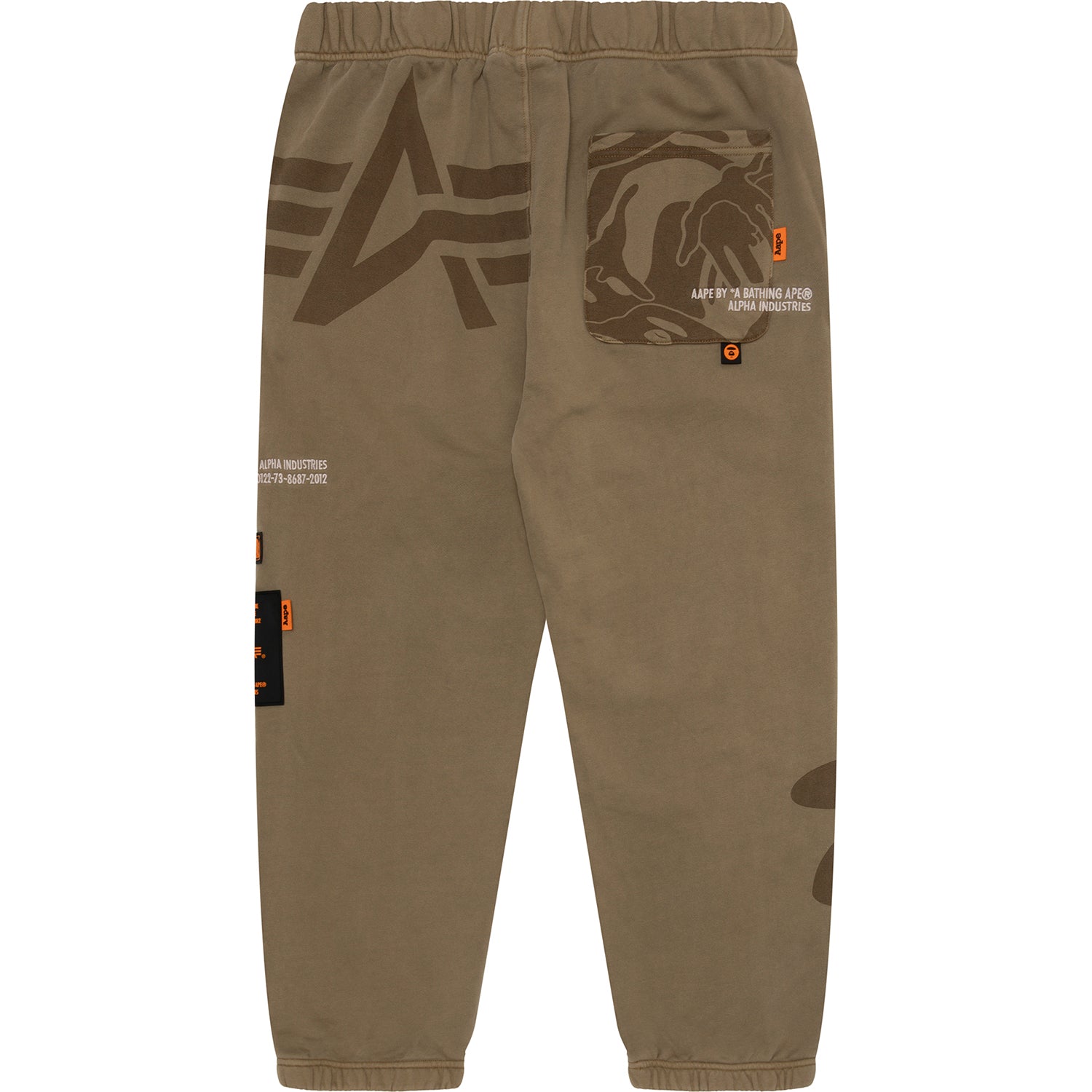 AAPE X ALPHA INDUSTRIES MOONFACE FLEECE SWEATPANTS