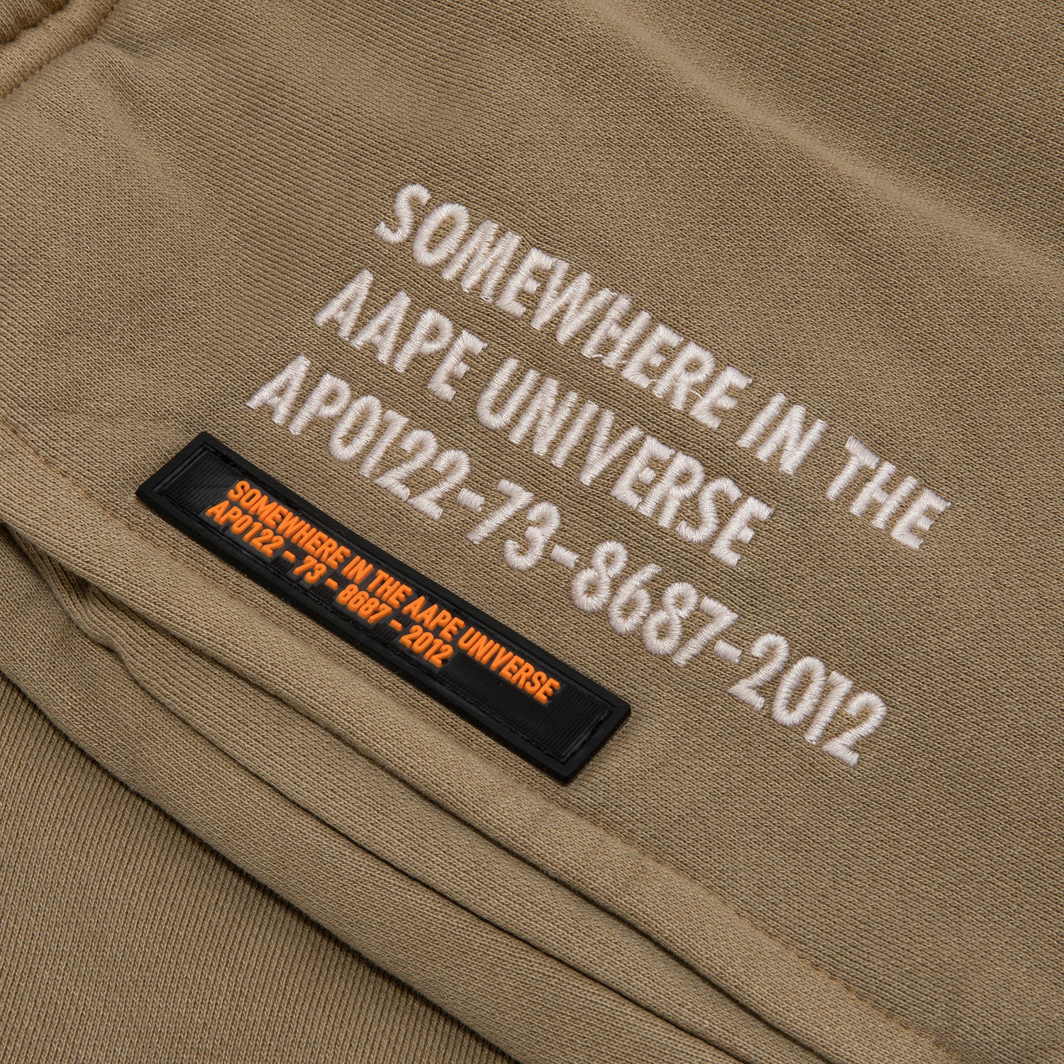 AAPE X ALPHA INDUSTRIES MOONFACE FLEECE SWEATPANTS