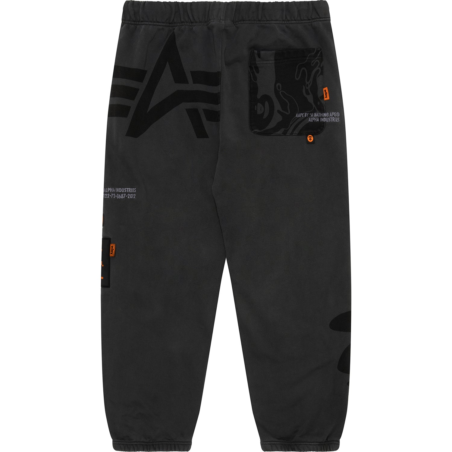 AAPE X ALPHA INDUSTRIES MOONFACE FLEECE SWEATPANTS