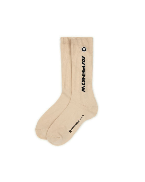 AAPE MOONFACE RIBBED CREW SOCKS