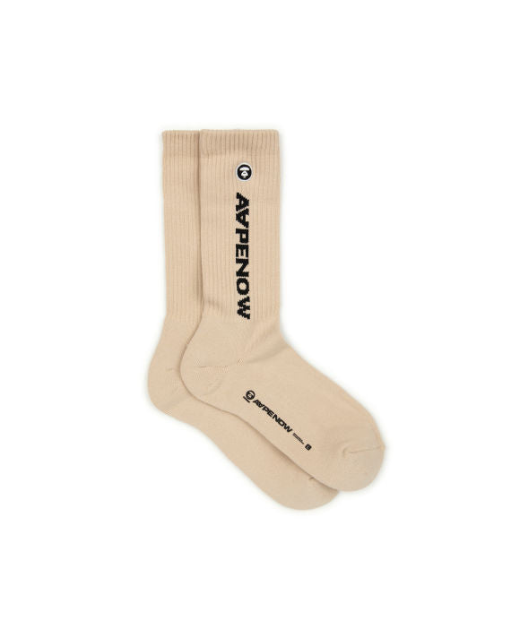 AAPE MOONFACE RIBBED CREW SOCKS