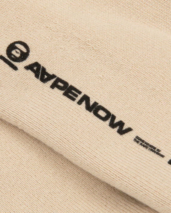 AAPE MOONFACE RIBBED CREW SOCKS