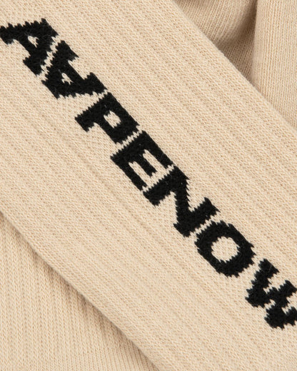 AAPE MOONFACE RIBBED CREW SOCKS