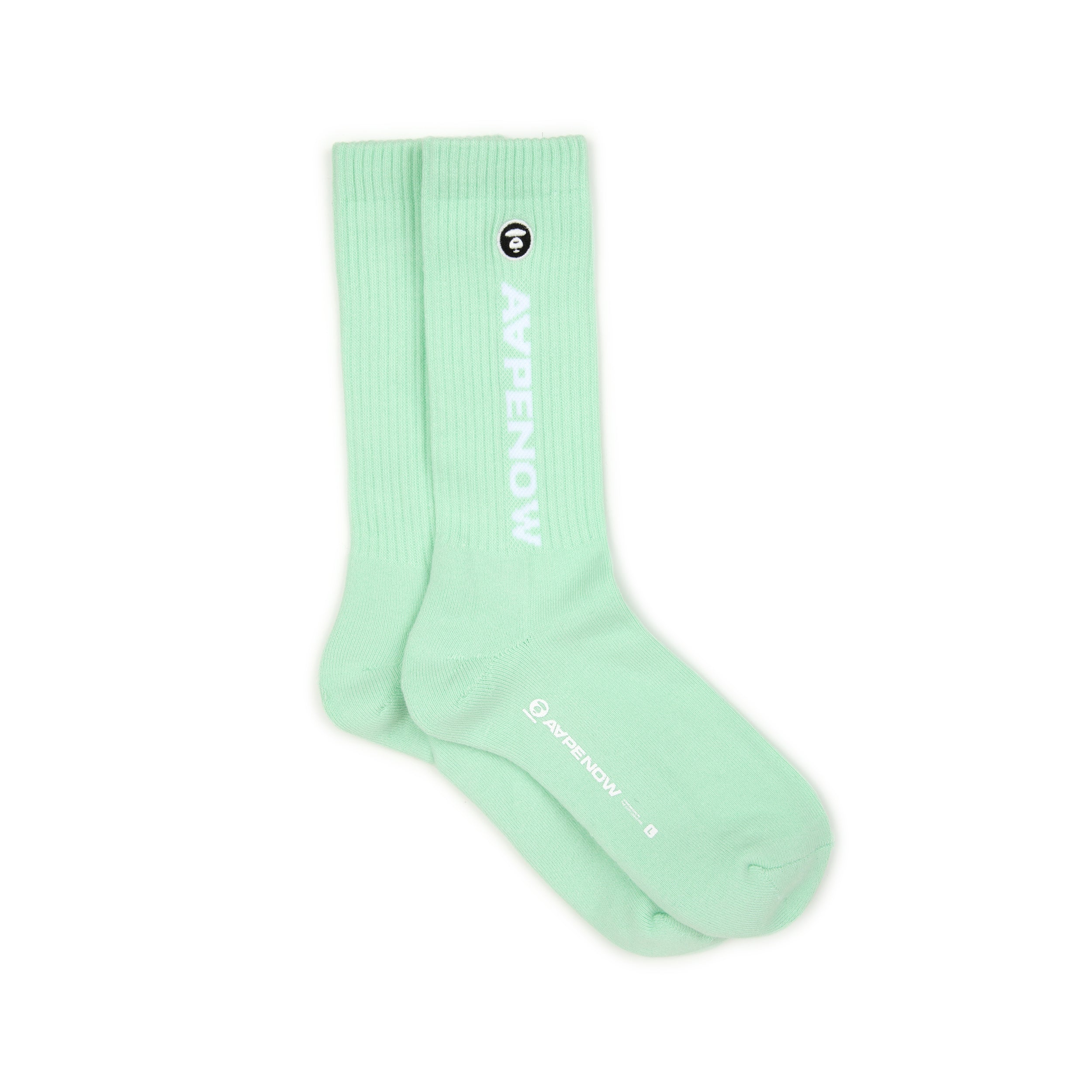 AAPE MOONFACE RIBBED CREW SOCKS