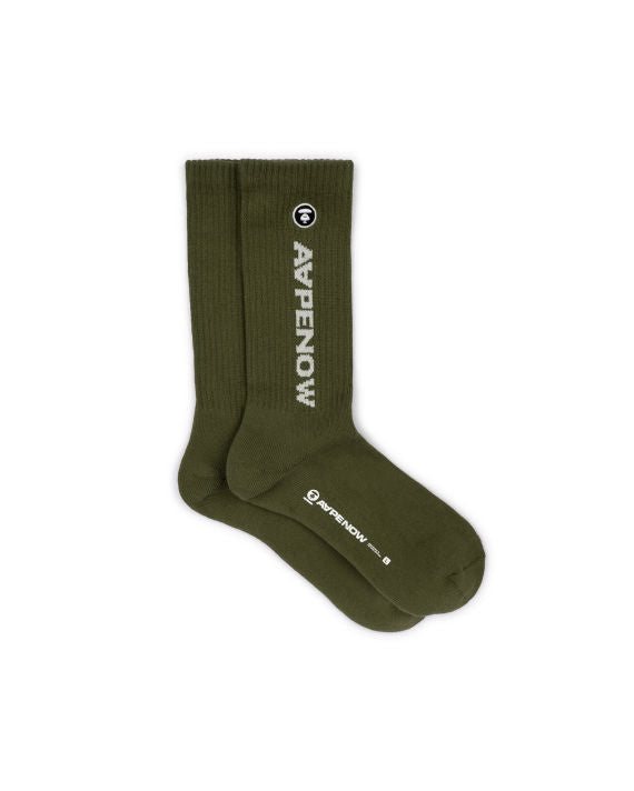 AAPE MOONFACE RIBBED CREW SOCKS