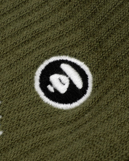 AAPE MOONFACE RIBBED CREW SOCKS