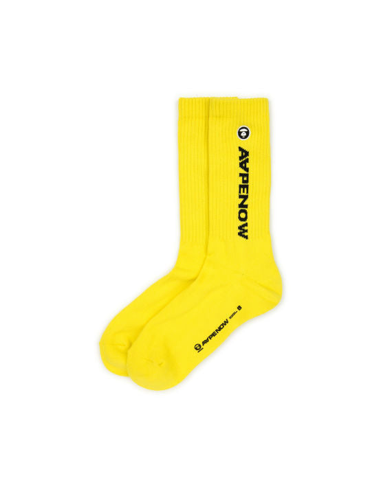 AAPE MOONFACE RIBBED CREW SOCKS