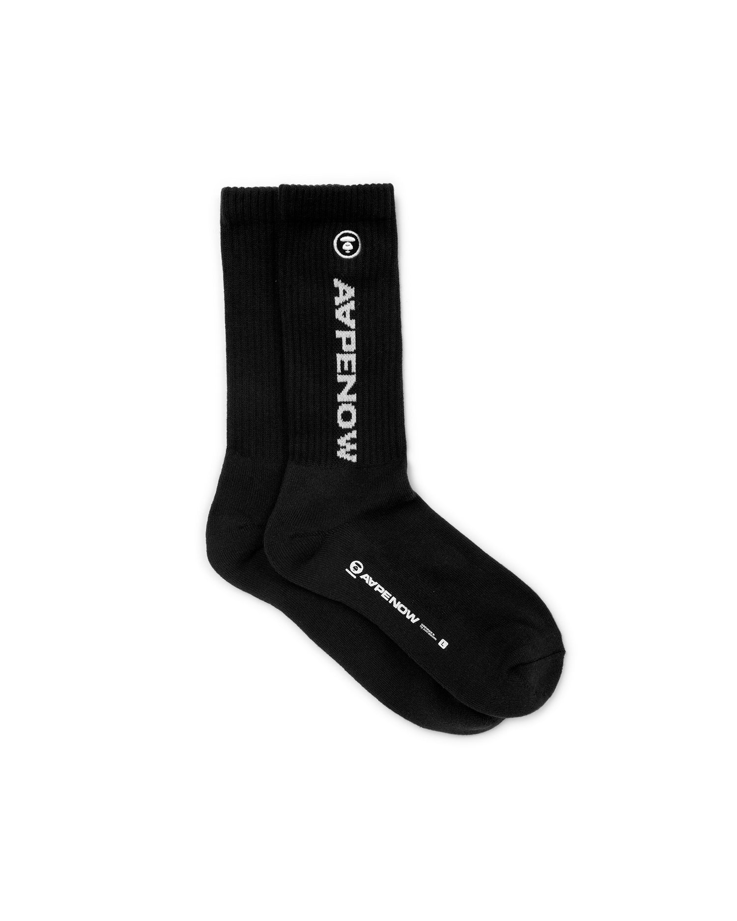 MOONFACE LOGO LETTERING CREW SOCKS