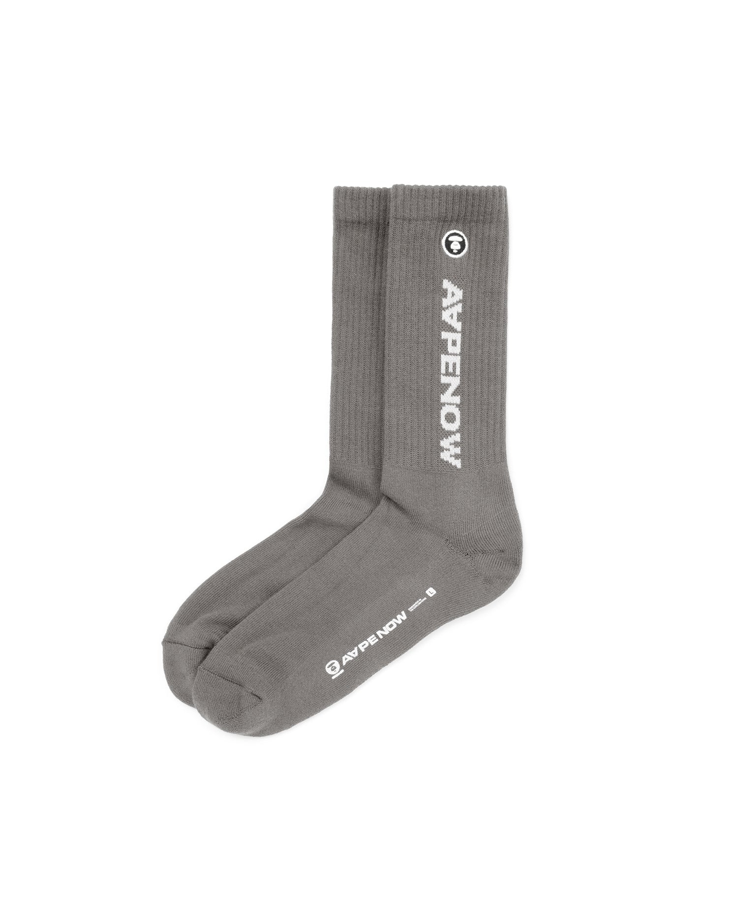 MOONFACE LOGO LETTERING CREW SOCKS