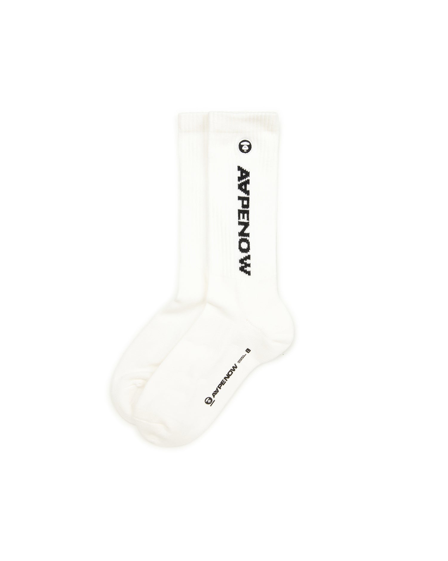 MOONFACE LOGO LETTERING CREW SOCKS