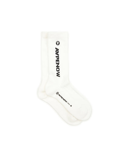 MOONFACE LOGO LETTERING CREW SOCKS