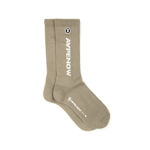 MOONFACE EMBROIDERED CREW SOCKS