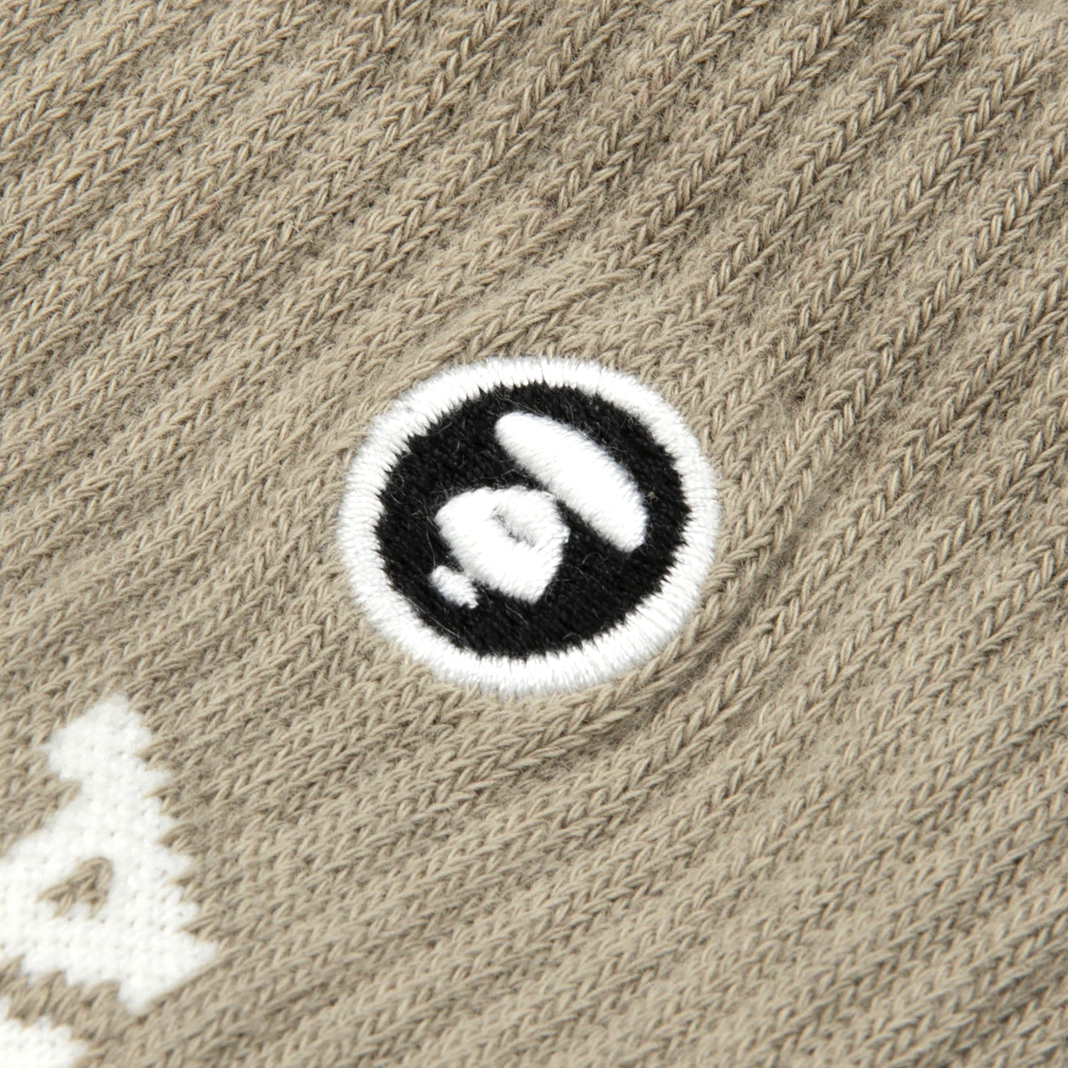 MOONFACE EMBROIDERED CREW SOCKS