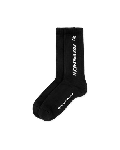 MOONFACE EMBROIDERED CREW SOCKS