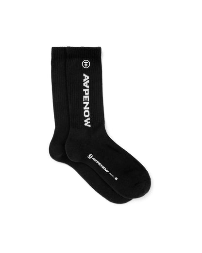 MOONFACE EMBROIDERED CREW SOCKS