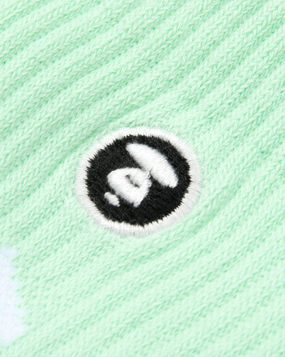 MOONFACE EMBROIDERED CREW SOCKS