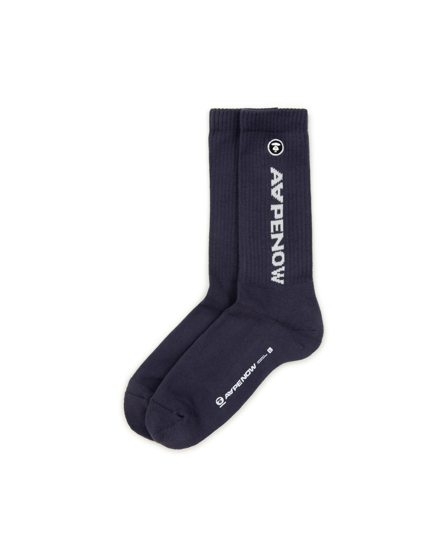 MOONFACE EMBROIDERED CREW SOCKS