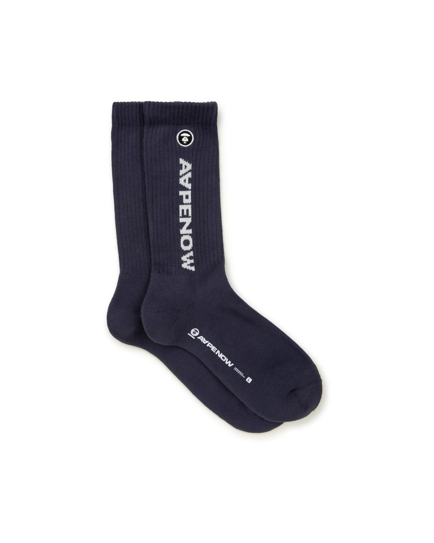 MOONFACE EMBROIDERED CREW SOCKS