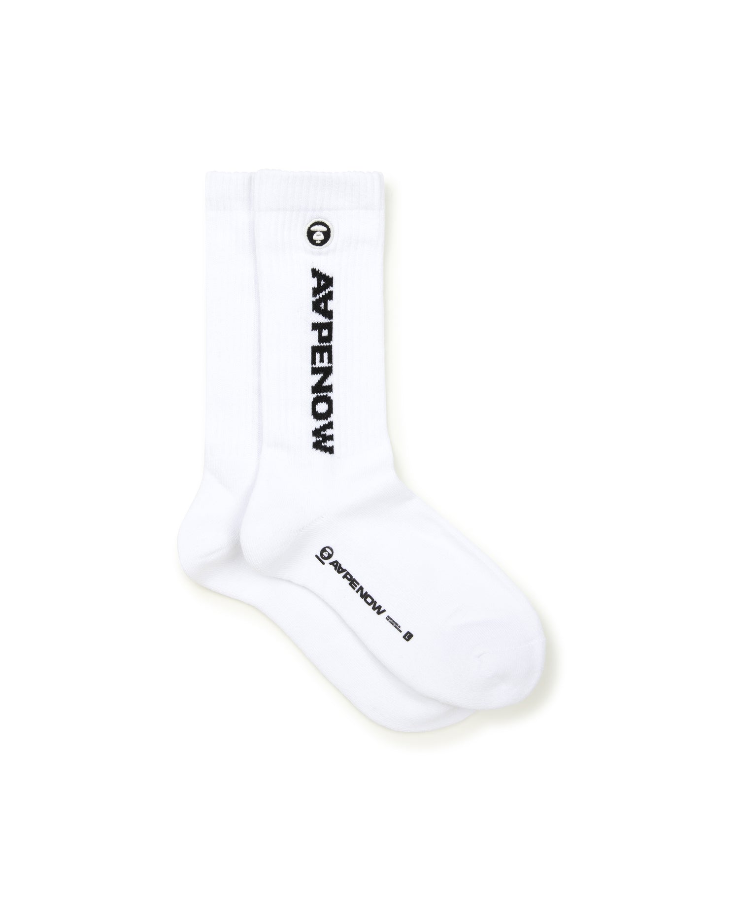 MOONFACE EMBROIDERED CREW SOCKS