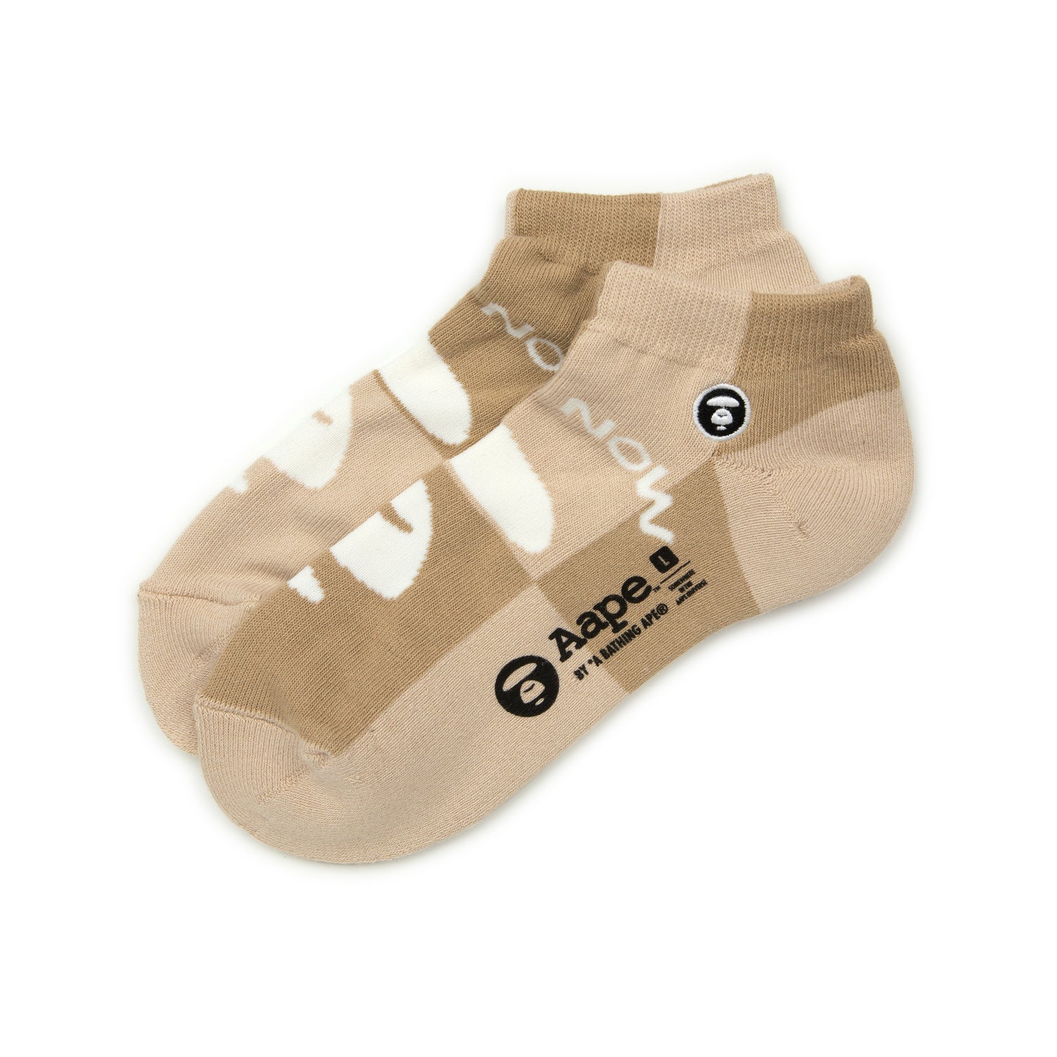 AAPE MOONFACE COLOUR BLOCKED ANKLE SOCKS