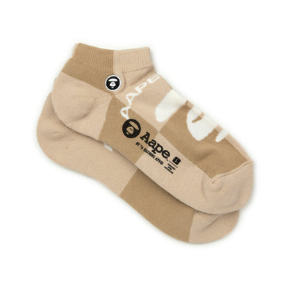 AAPE MOONFACE COLOUR BLOCKED ANKLE SOCKS