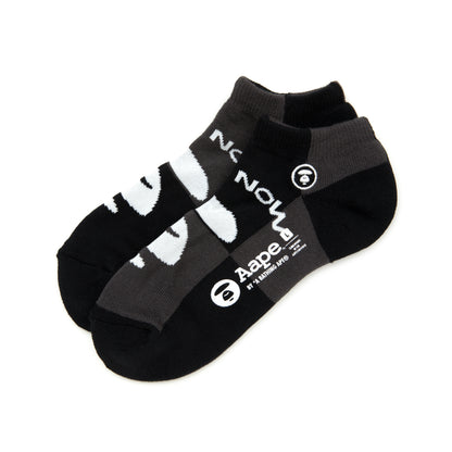 AAPE MOONFACE COLOUR BLOCKED ANKLE SOCKS