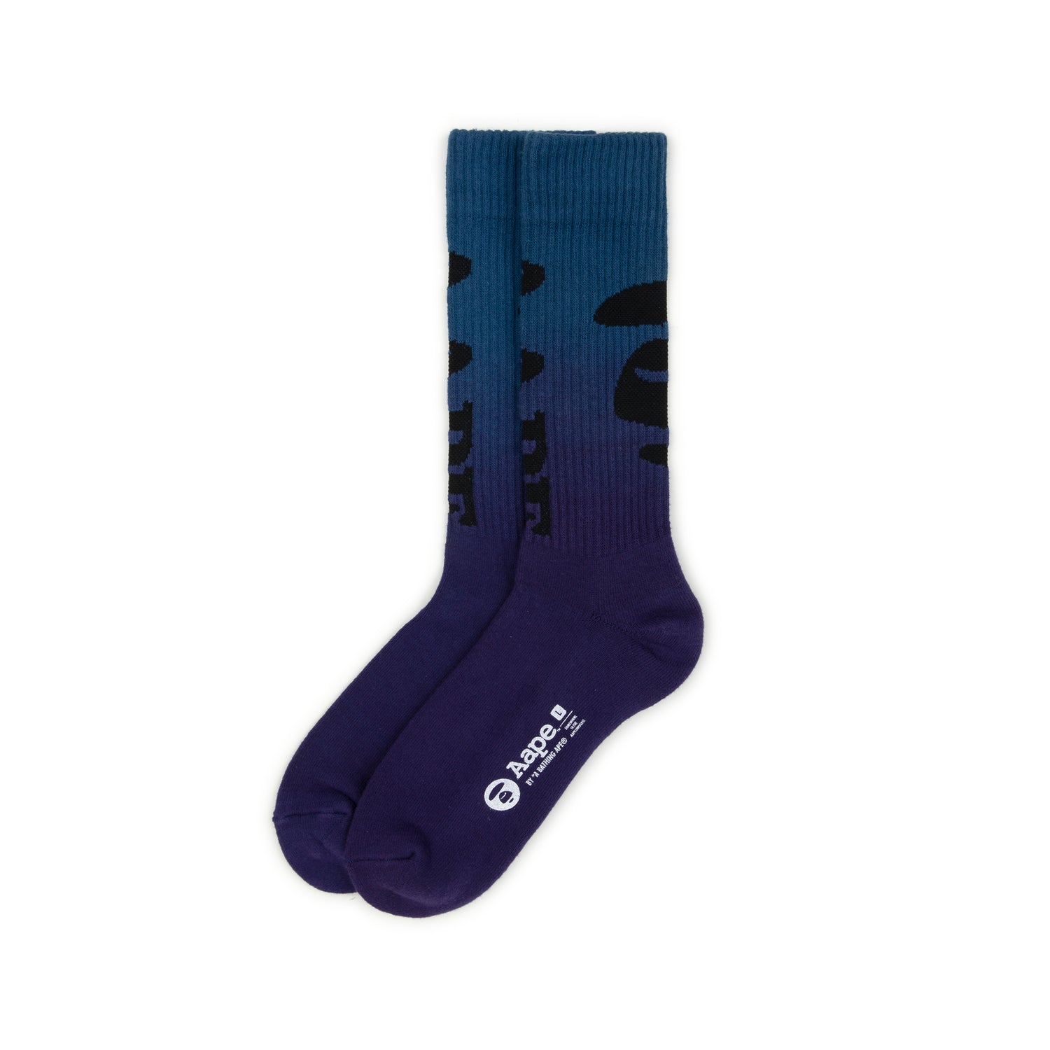 AAPE MOONFACE GRADIENT CREW SOCKS