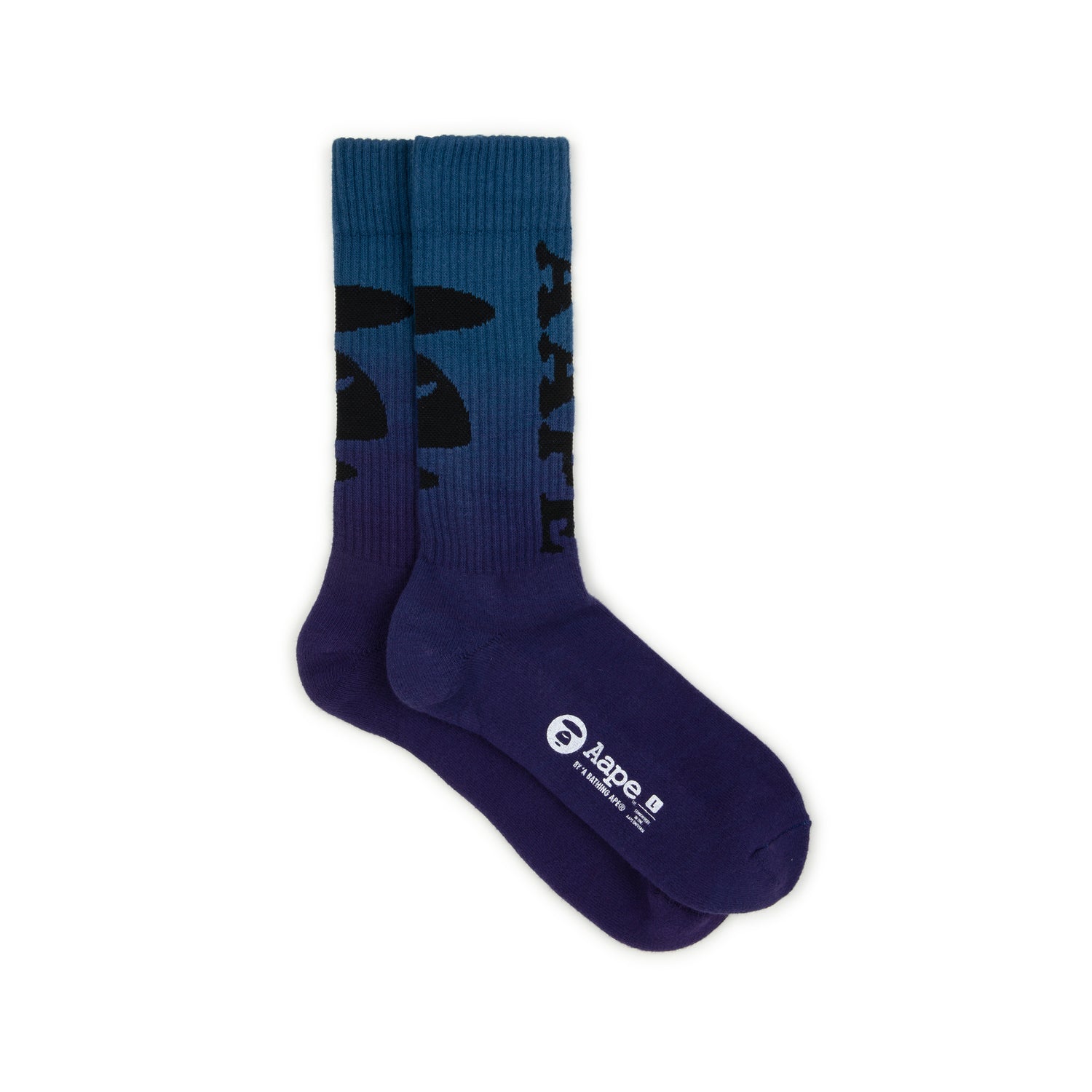 AAPE MOONFACE GRADIENT CREW SOCKS