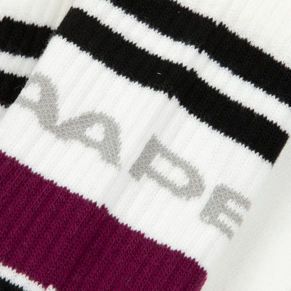 AAPE MOONFACE STRIPED CREW SOCKS