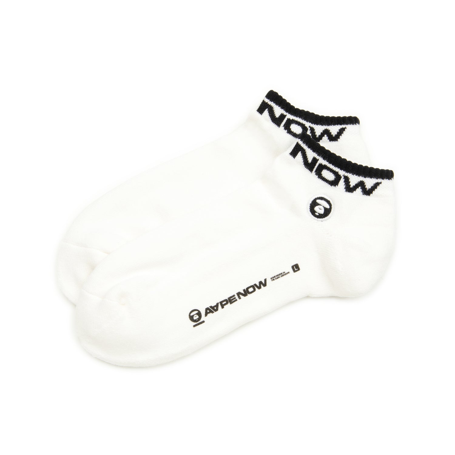 MOONFACE EMBROIDERED ANKLE SOCKS