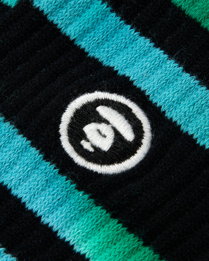 AAPE MOONFACE TIE-DYE STRIPED SOCKS