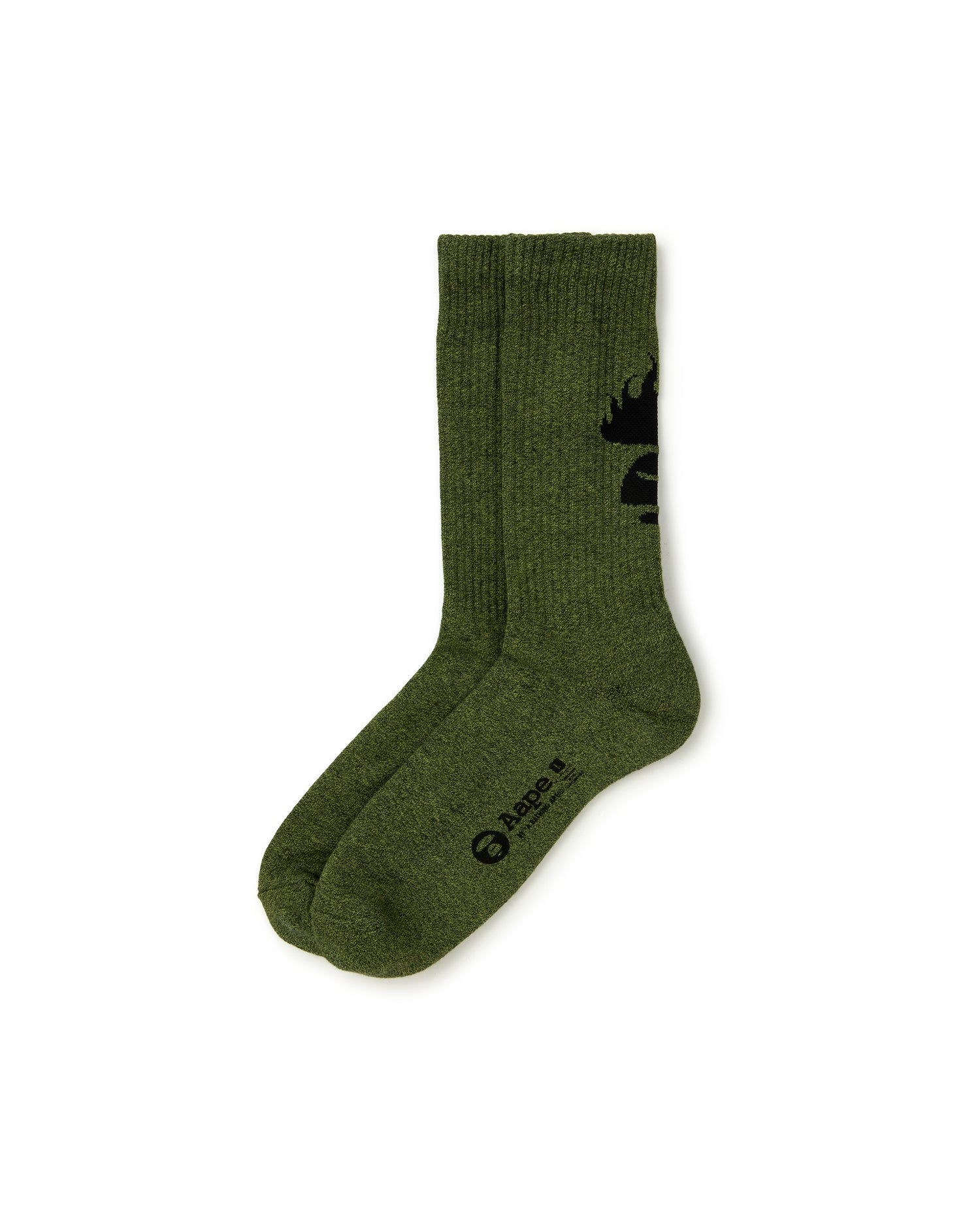 AAPE MOONFACE FLAME GRAPHIC SOCKS