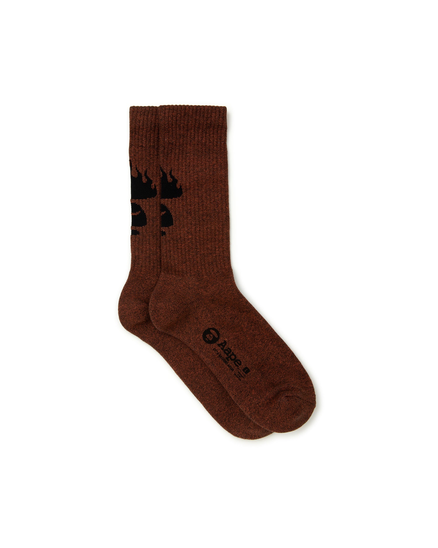 AAPE MOONFACE FLAME GRAPHIC SOCKS