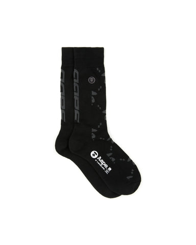 MOONFACE EMBROIDERED PATTERNED SOCKS