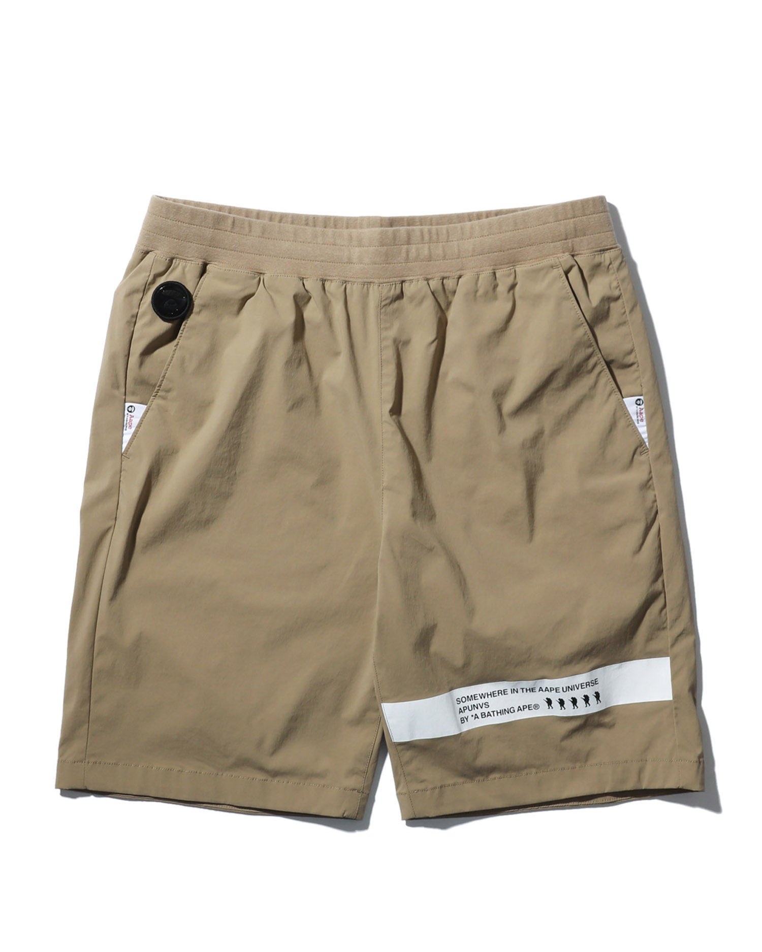 AAPE LOGO PRINT LOOSE CHINO SHORTS