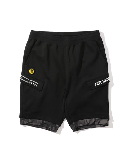 AAPE LOGO PRINT CARGO SHORTS