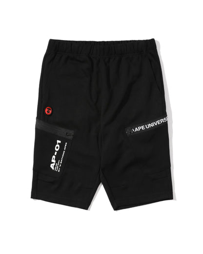 AAPE REFLECTIVE PRINT LOGO SWEAT SHORT