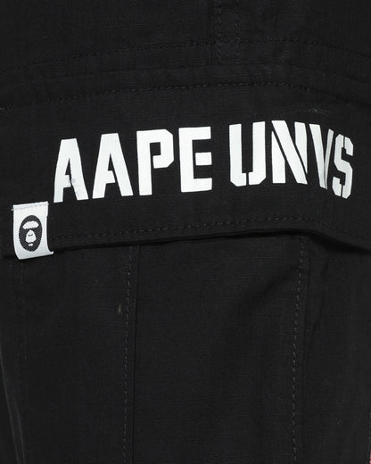 AAPE LOGO PRINT LOOSE ARMY SHORTS